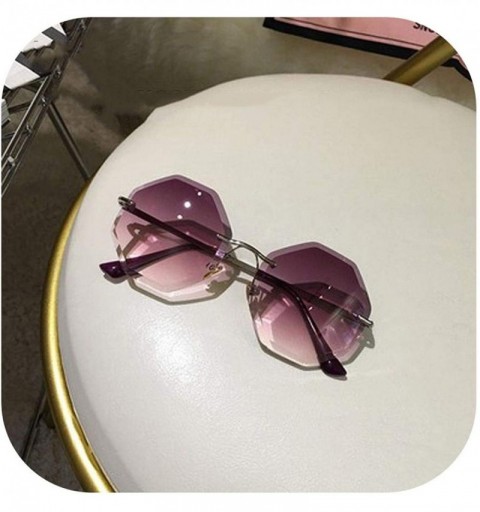 Oversized Round Sunglasses Women Oversized Eyewear 2018 Gradient Brown Pink RimlSun Glasses Gift Uv400 - C05 - CJ197A35ZZG $3...