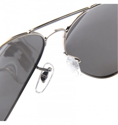 Aviator Classic Aviator Metal Frame Sunglasses Men Women Glasses Lmo-025 - Polarized Silver 58mm - CU11T001UZR $56.55