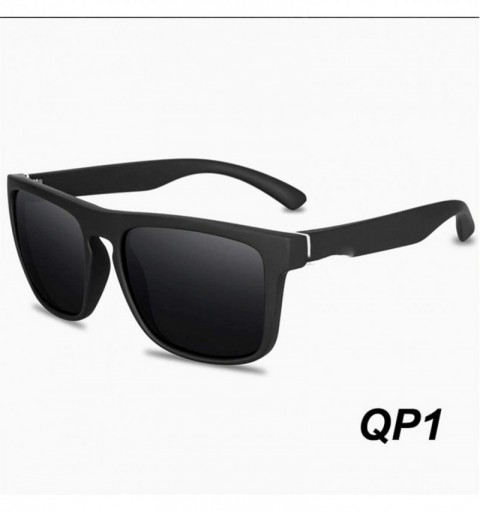 Square Square Sunglasses Men Polarized Sun Glasses Retro Vintage Goggles Women Driving Eyewear - Qp2 - CR194OQKK5N $25.89