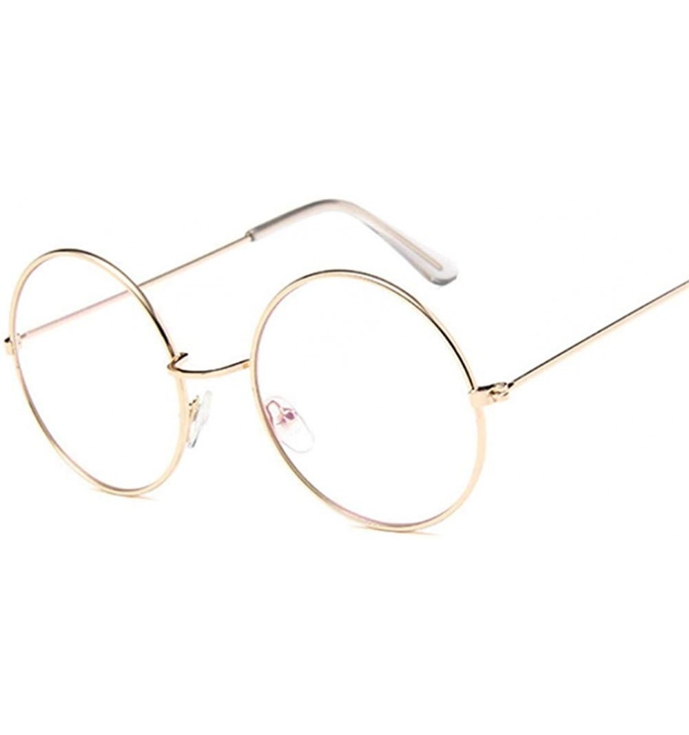 Round Retro Round Pink Sunglasses Women Sun Glasses For Women - Gold - CV18WAUGQZK $30.47