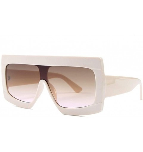 Square Oversize Sunglasses Glasses Vintage Gradient - C3 - CE197ZESE9O $21.73