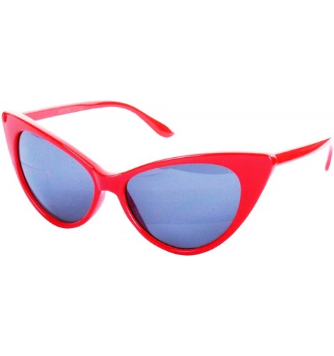 Cat Eye Classic Cat Eye Sunglasses - Red - C6199QC8OET $13.25