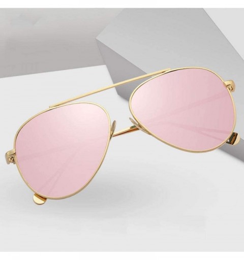 Aviator Sunglasses Fashion Metal Frame Color Coating UV400 Outdoor Travel Summer Sun 6 - 3 - CI18YR7MX2H $8.41