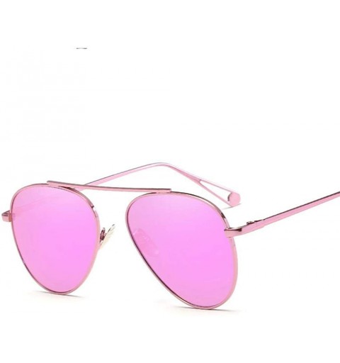 Aviator Sunglasses Fashion Metal Frame Color Coating UV400 Outdoor Travel Summer Sun 6 - 3 - CI18YR7MX2H $8.41