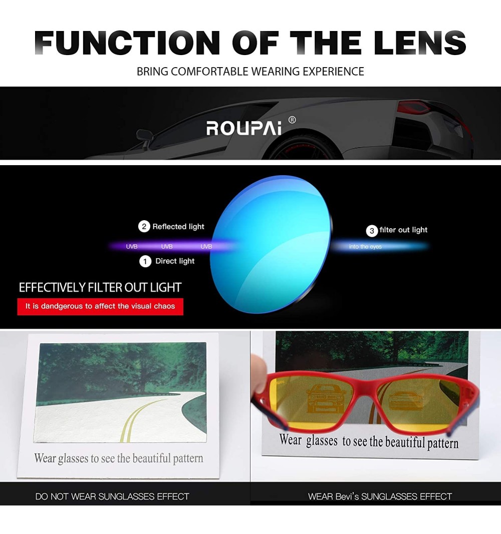 Polarized Driving Sunglasses TR90 Unbreakable Frame for Men Women ...