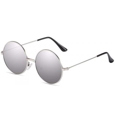Aviator Polarized Sunglasses for Men and Women with Retro Circular Frame Driving Sunglasses - B - C218QCMEEAQ $22.75