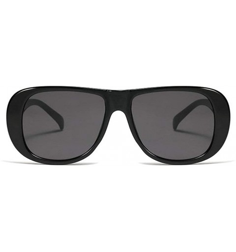 Square Oversized Square Sunglasses Vintage Gradient - Black - CX18TT7ZNON $14.40