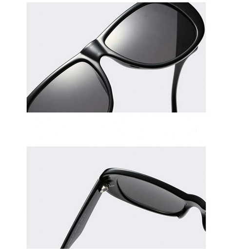 Square Oversized Square Sunglasses Vintage Gradient - Black - CX18TT7ZNON $14.40