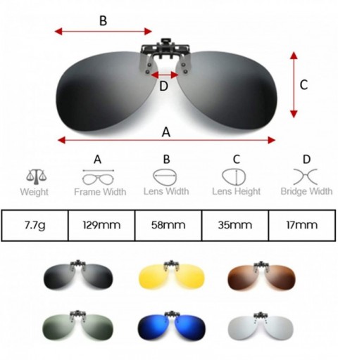 Round Clip-on Sunglasses Flip-up Polarized UV-Protection Unisex Rimless Round Sunglasses - Oversized - Mirrorblue - C318W7GC2...