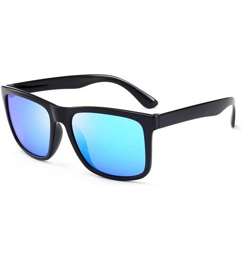 Round Polarized Sunglasses for Men Retro Unisex Rimmed Sunglasses UV Protection Fashion Square Mirrored Sunglasses - CN18WDS8...