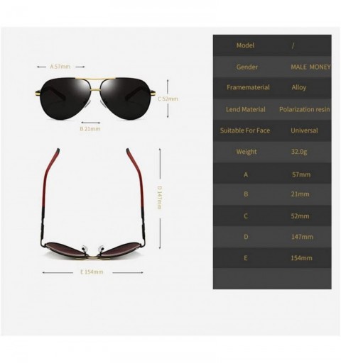 Aviator Men's Sunglasses- Anti-Glare- Polarized Sunglasses- Stylish Metal Full-Frame Aviator C6 - C6 - CA1955X76K4 $32.00