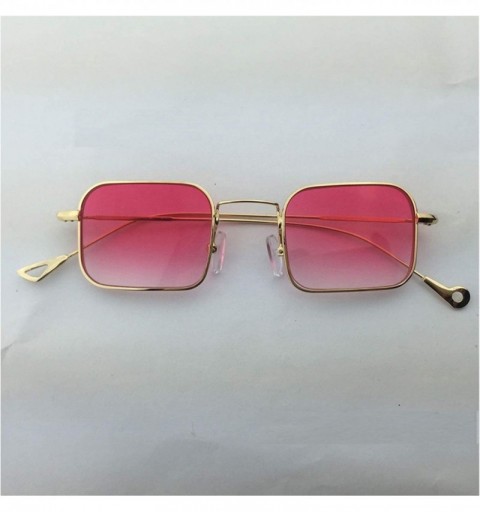 Oversized Sunglasses Women Small Frame Polygon Sunglasses men Brand Designer Blue Pink Clear Lens Sun Glasses - 3 - CG18W5ENC...
