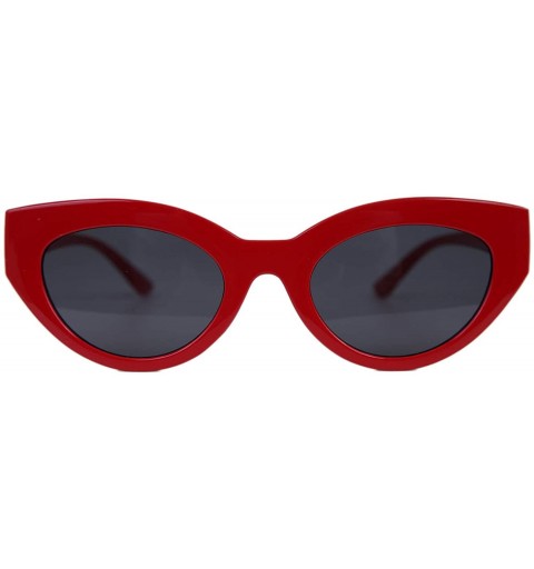 Cat Eye Classic Fashion Retro Cat Eye Tinted Lens Women's Lightweight Plastic Frame Sunglasses - Red - C618ILS60YS $9.77