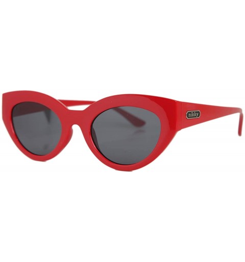 Cat Eye Classic Fashion Retro Cat Eye Tinted Lens Women's Lightweight Plastic Frame Sunglasses - Red - C618ILS60YS $9.77