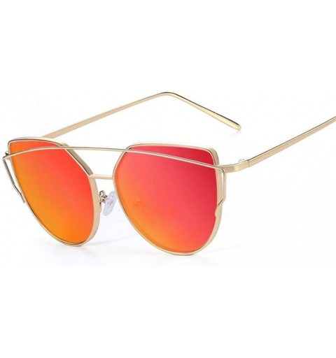 Cat Eye Sunglasses Designer Mirror Vintage Reflective - C7 - CX199GZOSC7 $17.78
