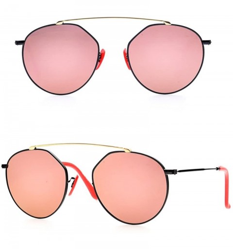 Oversized Italy made Bridge Sunglasses Corning natural Glass lens Genuine Leather Arms - CF180E4AA6G $80.97