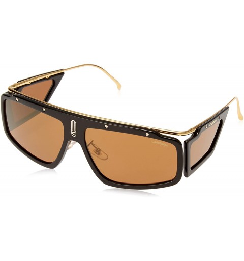 Sport Facer Black/Gold Lens Sunglasses - CD18QQCIQUZ $107.73