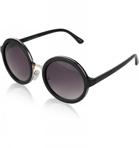 Rimless Round Sunglasses For Women Men John Lennon Hippie Vintage Circle Glasses UV400 - CZ18HZ607E4 $9.62