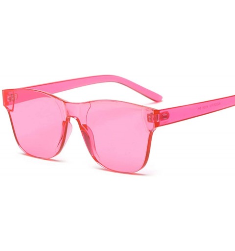 Rimless Clear Square Rimless Sunglasses Women Transparent Color Sun Glasses Female Retro Visor Mirror - Green - C3198ZAW87E $...