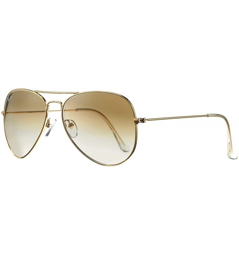 Round Aviator Sunglasses for Men- Classic Metal Frame Sunglasses for Women 100% Glass Lens - CP194ORL98X $26.46