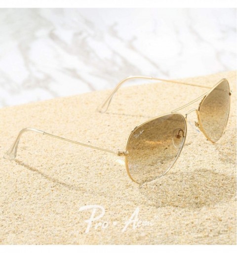 Round Aviator Sunglasses for Men- Classic Metal Frame Sunglasses for Women 100% Glass Lens - CP194ORL98X $26.46