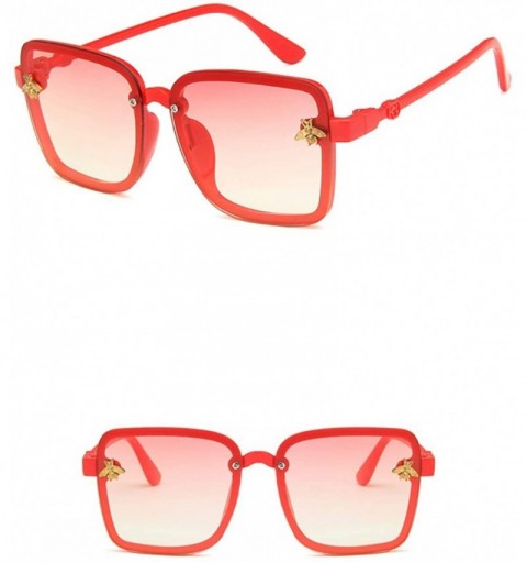 Square Unisex Sunglasses Fashion Yellow Drive Holiday Square Non-Polarized UV400 - Red - CW18RLRLW3C $8.61