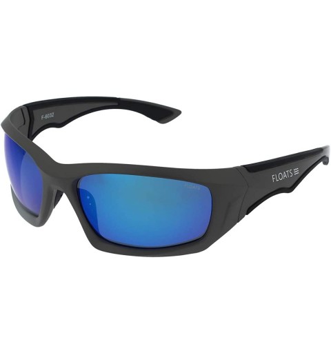 Sport Polarized F-6032 FLOATING Frame Polarized Sunglasses Unisex UV Protection - Matte Black Blue - CZ18KCQZ9DH $38.01
