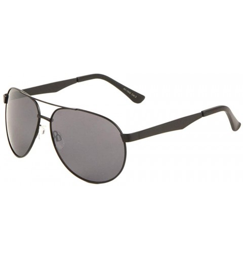 Aviator Classic Round Thin Frame Thick Temple Aviator Sunglasses - Black - CI197XNHAAT $10.71