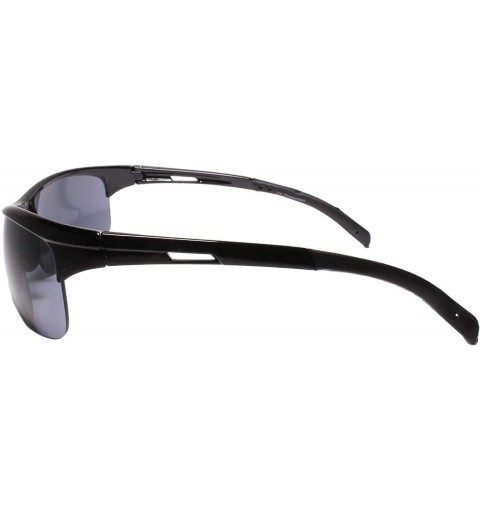 Wrap Motorcycle Riding Biker Wrap Around Sports Black Bifocal 2.00 Reading Sunglasses - C0195CULG5L $18.51