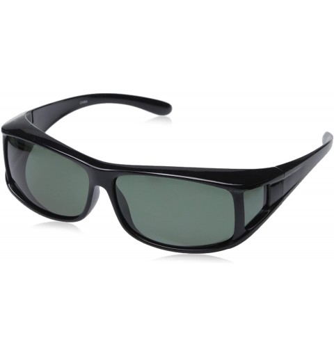 Wrap Polarized Fit Over Prescription Sunglasses P77 - Black & Smoke - CA1146RXFRP $20.98