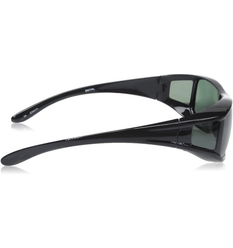 Wrap Polarized Fit Over Prescription Sunglasses P77 - Black & Smoke - CA1146RXFRP $20.98