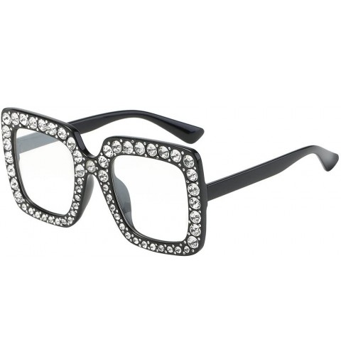 Square Glasses Artificial Oversized Sunglasses Quadrate - CT18RX63ILC $11.26
