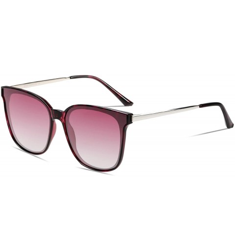 Round Vintage Round Polarized Retro Sunglasses for Women UV Protection W016 - Purple Tortoise - CF196EZ4KG2 $24.31