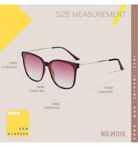Round Vintage Round Polarized Retro Sunglasses for Women UV Protection W016 - Purple Tortoise - CF196EZ4KG2 $24.31
