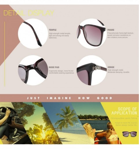 Round Vintage Round Polarized Retro Sunglasses for Women UV Protection W016 - Purple Tortoise - CF196EZ4KG2 $24.31