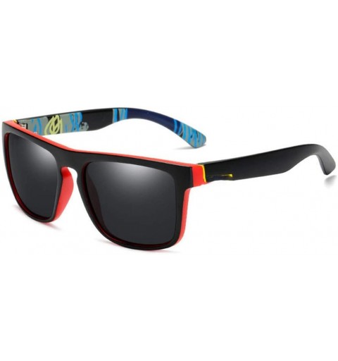 Oversized Men Polarized Sunglasses Driving Sun Glasses for Men Square Sunglass Retro Shades Eyewear - 3 - CA194O4643U $50.65