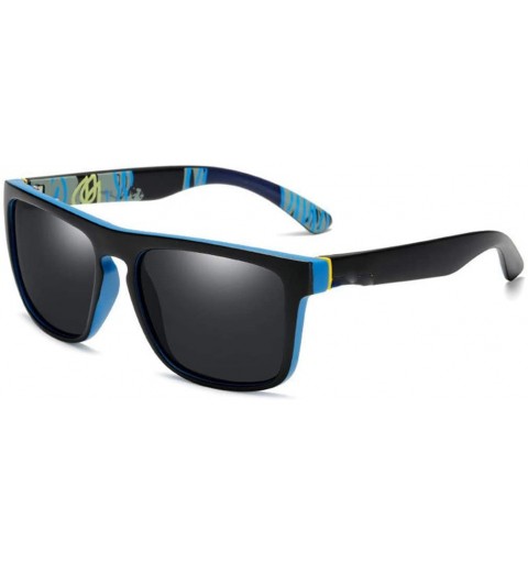 Oversized Men Polarized Sunglasses Driving Sun Glasses for Men Square Sunglass Retro Shades Eyewear - 3 - CA194O4643U $21.20