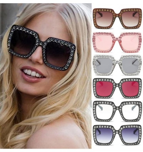 Square Glasses Artificial Oversized Sunglasses Quadrate - CT18RX63ILC $11.26
