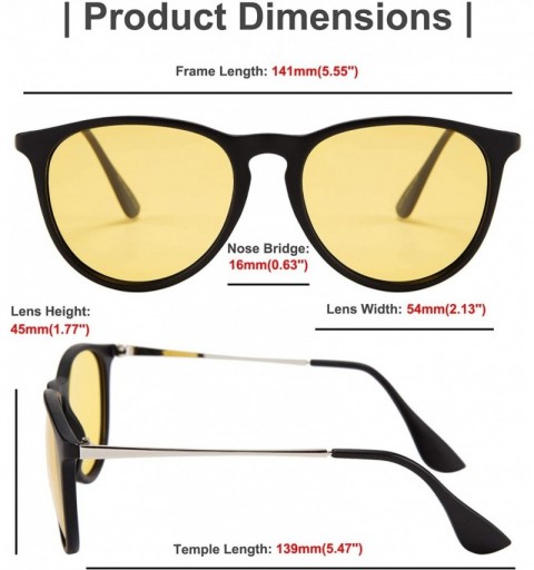 Oval Night Vision Driving Glasses Polarized Anti-glare Clear Sunglasses Women Men - Sand Black Frame - C4193244S6D $16.26