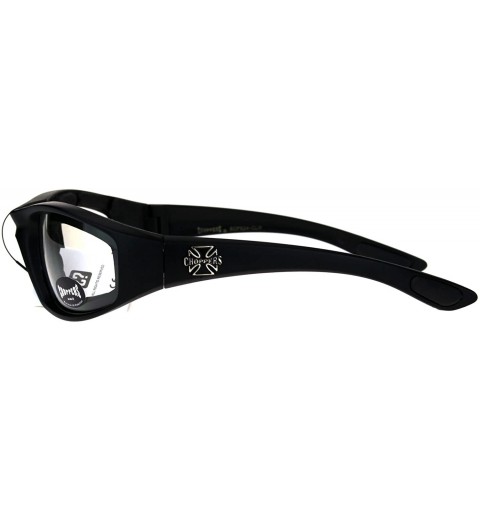 Sport Foam Padded Biker Wind Breaker Motorcycle Riding Sunglasses - Black Clear - CM182INRIWW $9.04