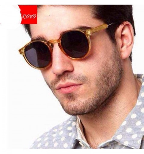 Aviator 2019 Vintage Round Sunglasses Women/Men Classic Outdoor Oculos De Black Gray - Black Gray - C518Y6T6SE2 $9.82