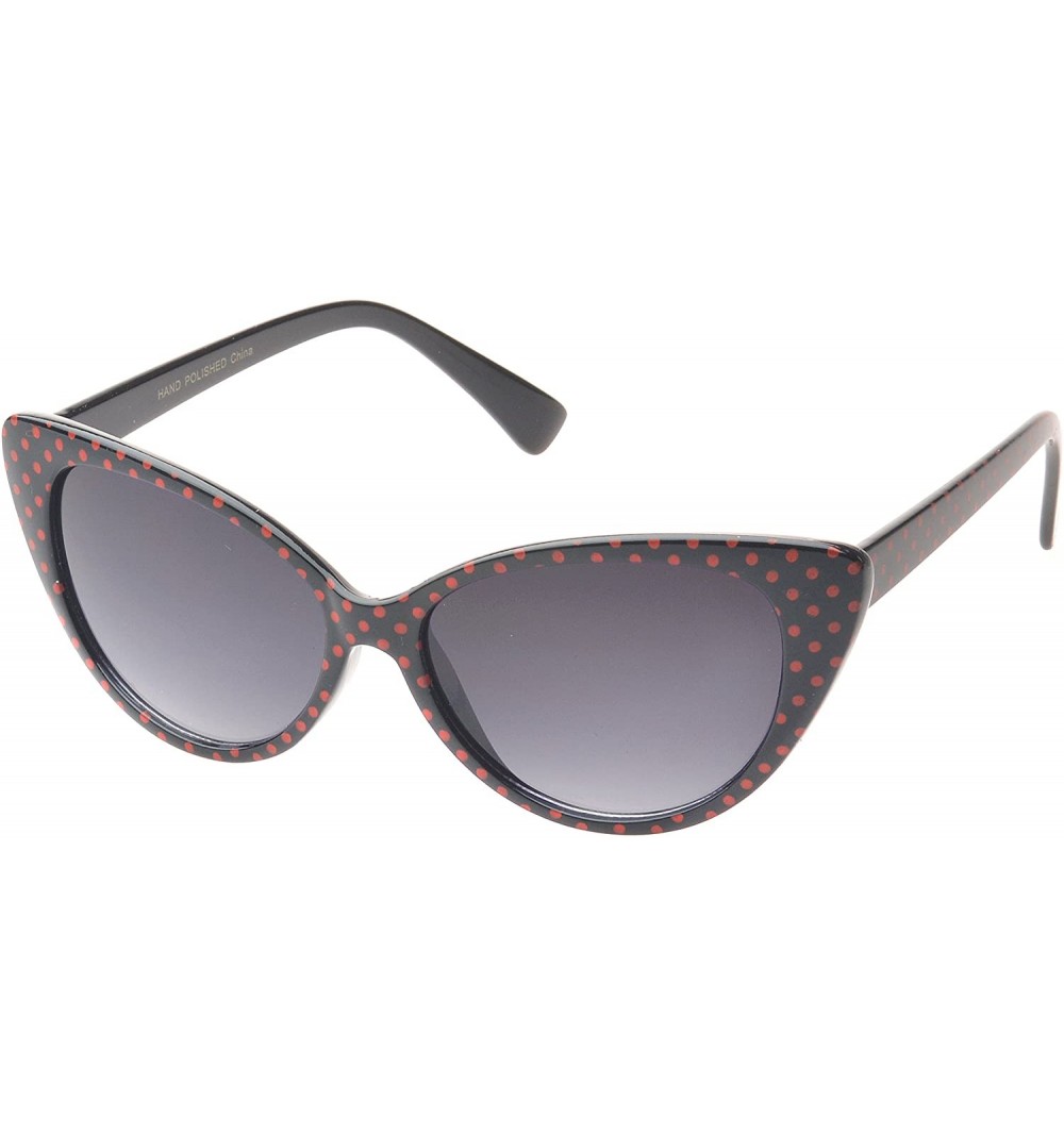 Cat Eye 'Saville' Cat eye Fashion Sunglasses - Black-red - CX11PMFMG6V $9.77