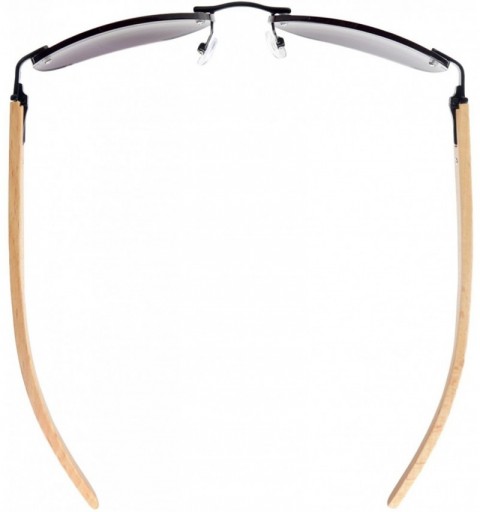 Rimless Mens Womens Rimless Bifocal Sunshine readers In Wood Temple And Spring Hinges - Black - CC180RN9IQR $14.30