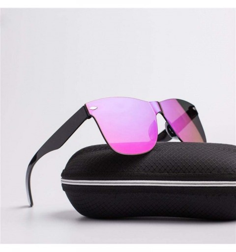 Aviator 2019 New Transparent Sunglasses Women Vintage Colorful Retro Fashion Rimless C1 - C6 - C518YLYLKOO $9.13