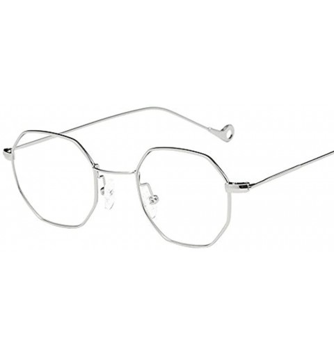 Square Polarized Sunglasses Protection Irregularity Vacation - Silver - CI190QS3L4I $18.81