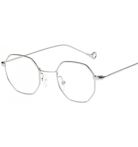 Square Polarized Sunglasses Protection Irregularity Vacation - Silver - CI190QS3L4I $7.57