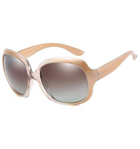Oversized Women Classic Polarized Sunglasses Oversized Eyewear with Case UV400 Protection - CJ18X8YZ0UW $9.02