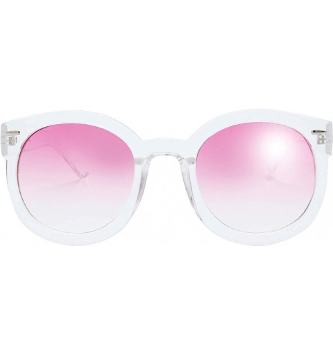 Sport Women's Designer Inspired Oversized Round Circle Sunglasses Retro Fashion Style - 9-crystal - CJ18ZWQ9HHH $27.57
