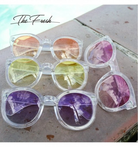 Sport Women's Designer Inspired Oversized Round Circle Sunglasses Retro Fashion Style - 9-crystal - CJ18ZWQ9HHH $15.91