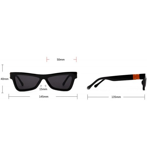 Square Fashion Sunglasses Leopard Vintage Designer - White - C018SXH0QKL $10.31